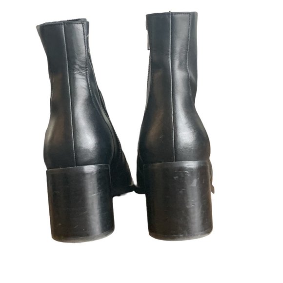 Treasure & Bond Women's 8M Fern Black Leather Mid Heel Above-Ankle Boot 135Gbx - Picture 5 of 8